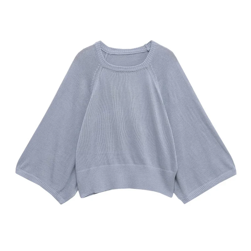 Autumn New European and American Women's Fashion Street Style Round Neck Solid Color Wide Sleeve Knitted Sweater
Autumn New European and American Women's Fashion Street Style Round Neck Solid Color Wide Sleeve Knitted Sweater