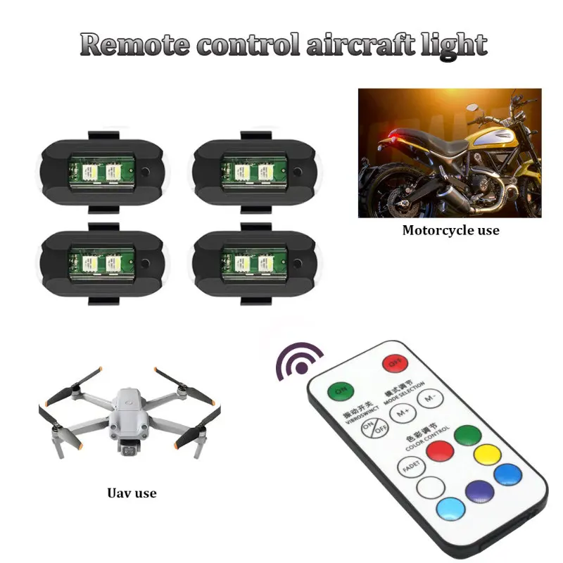Motorcycle Led Mini Signal Light Drone Strobe Light 7Colors Turn Signal LED for Car Bike Vibration Sensor with Remote Control
Motorcycle Led Mini Signal Light Drone Strobe Light 7Colors Turn Signal LED for Car Bike Vibration Sensor with Remote Control