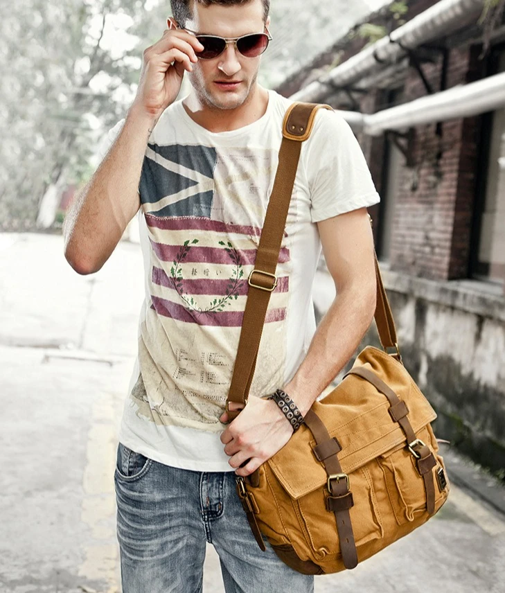 Men's flip cover lock crossbody canvas bag, single-lens reflex photography digital camera bag, multi-pocket single-shoulder bag
Men's flip cover lock crossbody canvas bag, single-lens reflex photography digital camera bag, multi-pocket single-shoulder bag