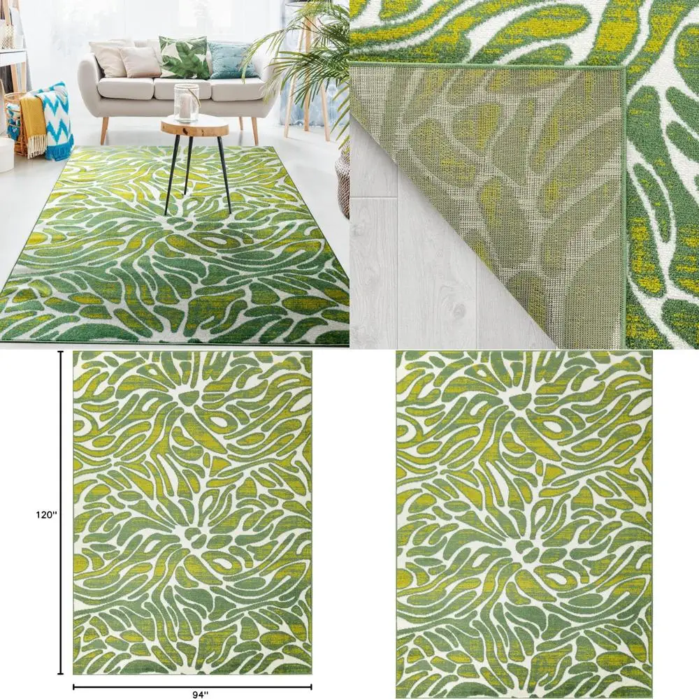 Floral Abstract Antep Rugs 8x10 for Indoor Use in Siesta Green and White (7'10 x 10')
Floral Abstract Antep Rugs 8x10 for Indoor Use in Siesta Green and White (7'10 x 10')