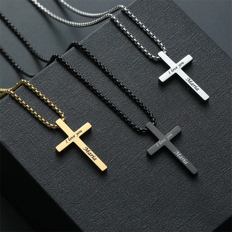 2025 Custom stainless steel letter pendant galvanized 18K gold engravable name cross necklace gift
2025 Custom stainless steel letter pendant galvanized 18K gold engravable name cross necklace gift