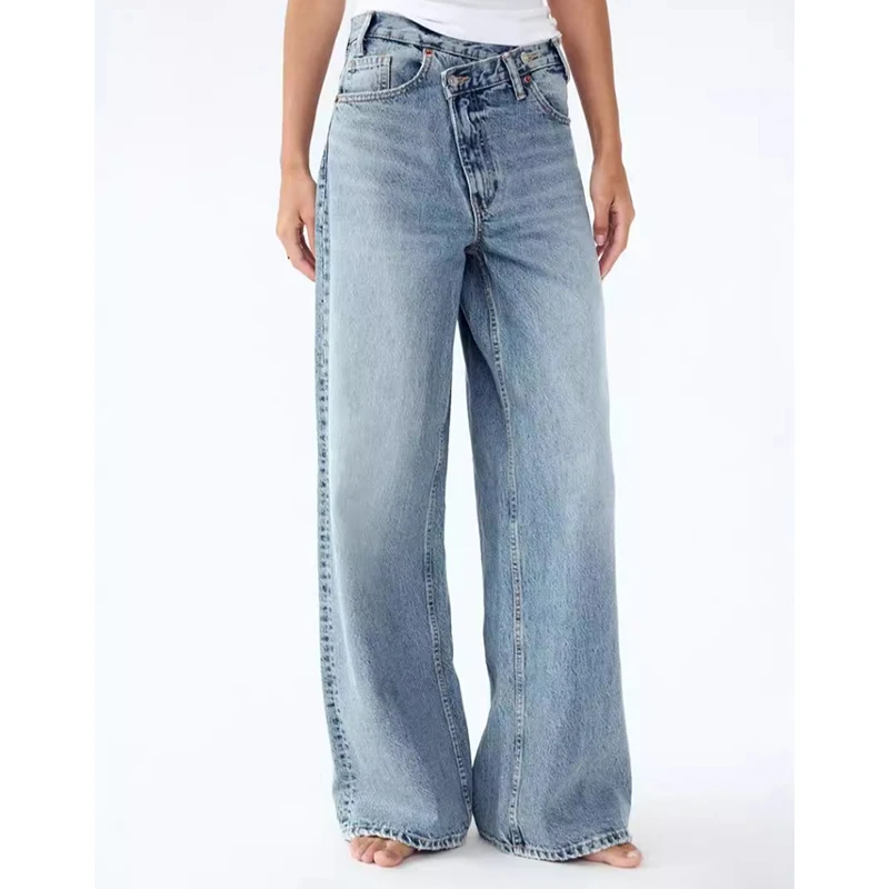 Vintage Casual Baggy Jeans Women All Match Wide Leg Straight Irregular Washed Lady Denim Pants Loose High Waist Female Trouser
Vintage Casual Baggy Jeans Women All Match Wide Leg Straight Irregular Washed Lady Denim Pants Loose High Waist Female Trouser