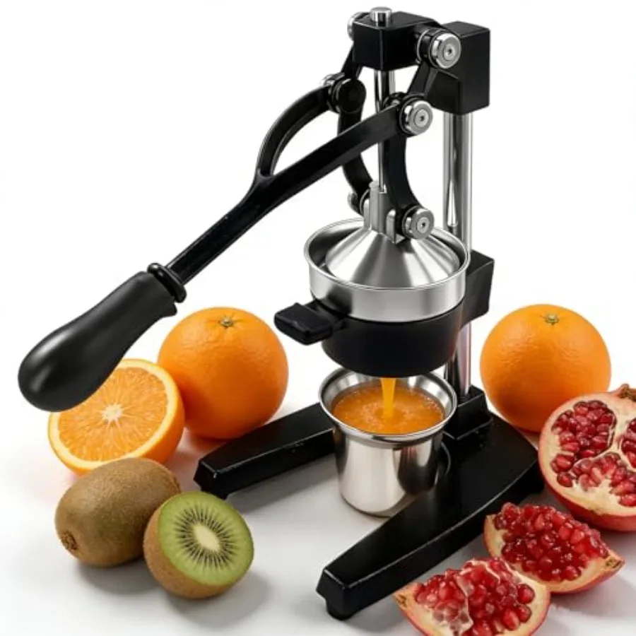 Manual Fruit Juicer Hand Press for Home - Cast Iron Citrus Squeezer with 304 Stainless Steel Body - Dishwasher Safe - Extract F
Manual Fruit Juicer Hand Press for Home - Cast Iron Citrus Squeezer with 304 Stainless Steel Body - Dishwasher Safe - Extract F