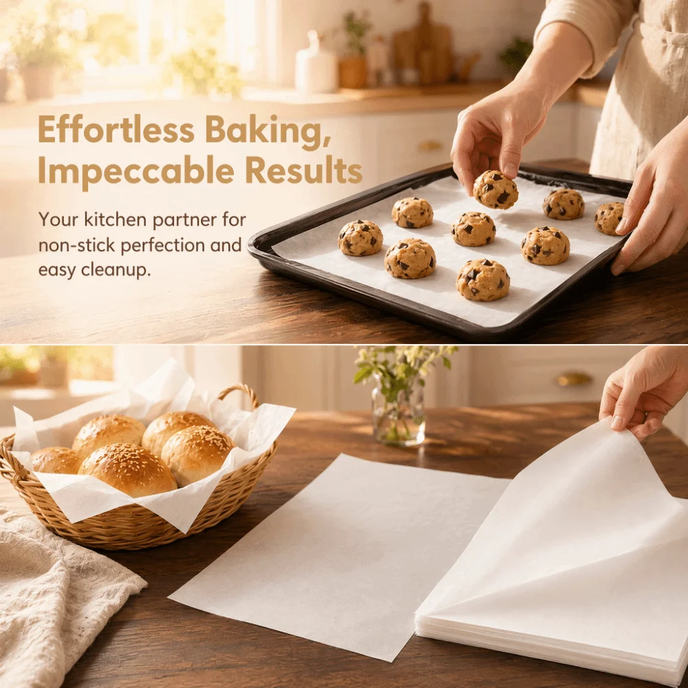 500pcs Paper Food Grade Baking Parchment Double Sided Non Stick Baking Paper Heat Resistant White BBQ Paper
500pcs Paper Food Grade Baking Parchment Double Sided Non Stick Baking Paper Heat Resistant White BBQ Paper