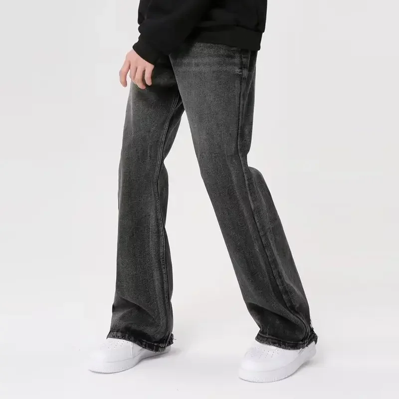 Four Seasons Men's Korean Loose Straight Black Jean Pants Casual Trendy Wide Leg Hole High Street Denim Trousers Male Streetwear
Four Seasons Men's Korean Loose Straight Black Jean Pants Casual Trendy Wide Leg Hole High Street Denim Trousers Male Streetwear