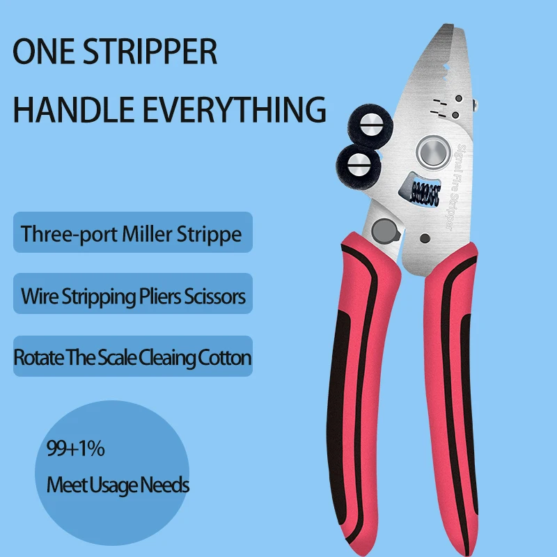 Signal Fire ZSQ-08 New 8 in 1 Optical Fiber Stripper Optic Miller Scissors Wire Pliers
Signal Fire ZSQ-08 New 8 in 1 Optical Fiber Stripper Optic Miller Scissors Wire Pliers
