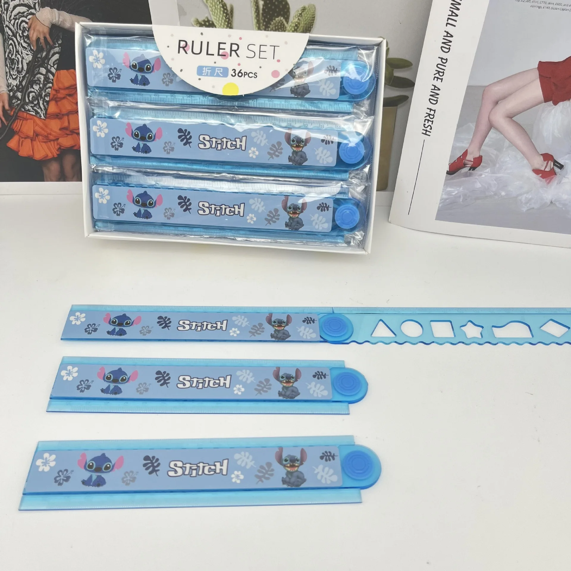 Lilo & Stitch 30cm Folding Ruler Disney Accessories School Supplies Cute Stationery Office Tools Anime Decoration Kids Toys Gift
Lilo & Stitch 30cm Folding Ruler Disney Accessories School Supplies Cute Stationery Office Tools Anime Decoration Kids Toys Gift