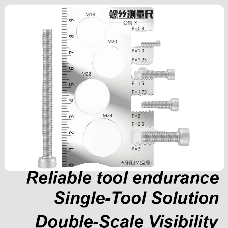 Thread Checker Measurement Tool For Screw Anti-Slip Portable Measuring Gauge Tool For Nut Bolt Bit Thread Industry Crafting
Thread Checker Measurement Tool For Screw Anti-Slip Portable Measuring Gauge Tool For Nut Bolt Bit Thread Industry Crafting