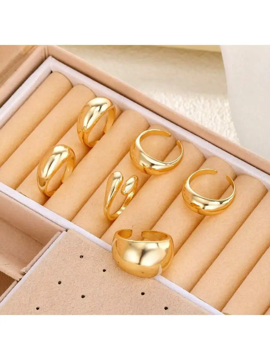 9-Piece Gold-Tone Geometric Ring Set For Women, Everyday Stylish Jewelry Accessories Without Packaging
9-Piece Gold-Tone Geometric Ring Set For Women, Everyday Stylish Jewelry Accessories Without Packaging