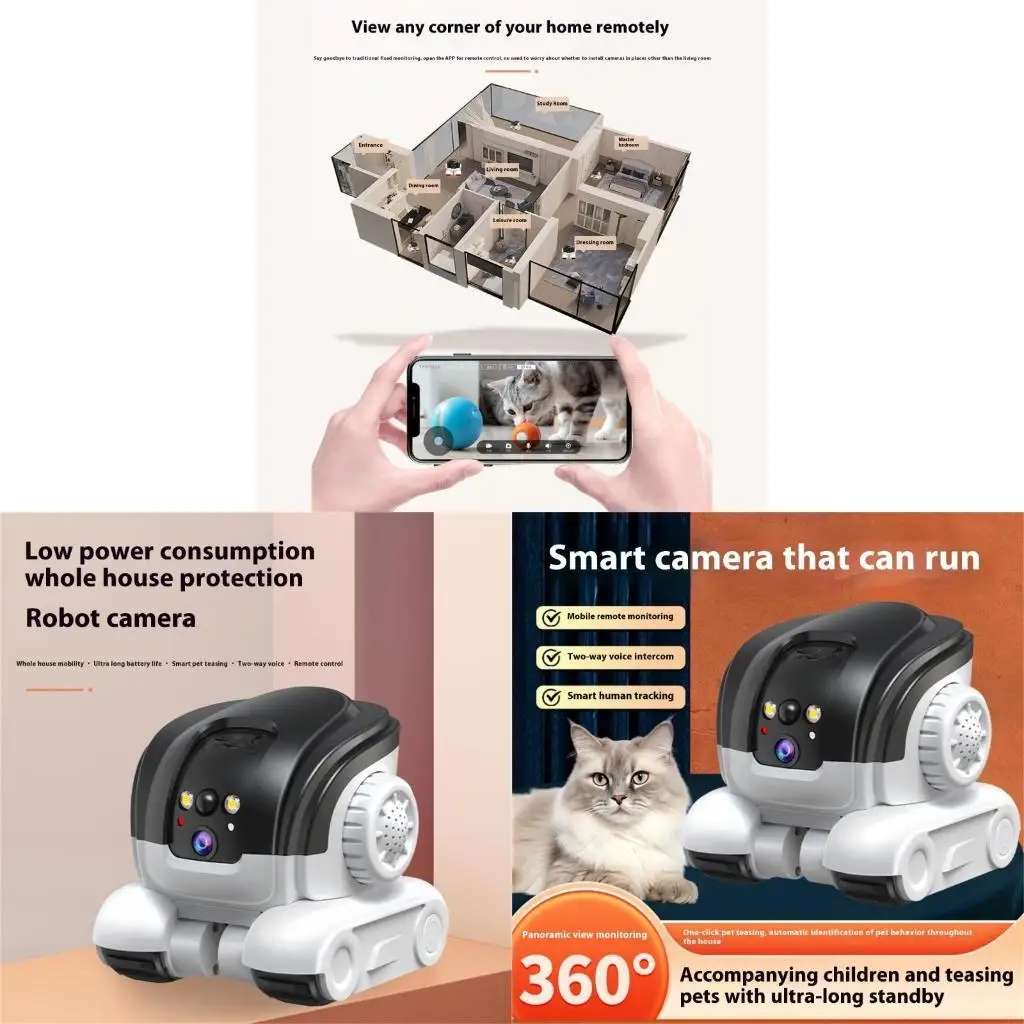 97qd 1080p Автоматическое отслеживание мобильной домашней камеры на колесе для мониторинга собак домашних кошек
97qd 1080p Автоматическое отслеживание мобильной домашней камеры на колесе для мониторинга собак домашних кошек