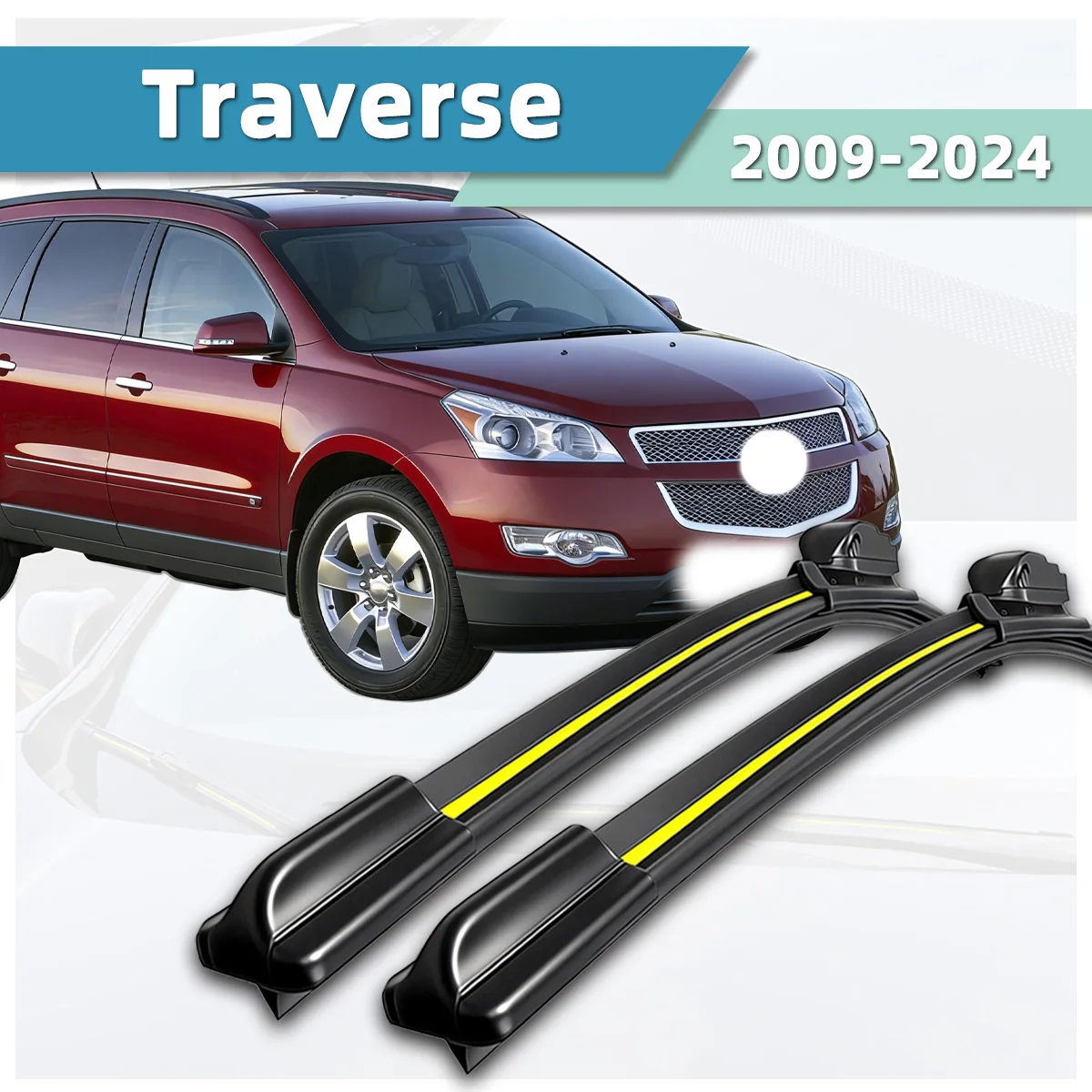 Щетки стеклоочистителя для Chevrolet Traverse (2009-2024) с натуральной резиновой полосой, бескаркасные, бесшумные, для лобового стекла, автозапчасти
Щетки стеклоочистителя для Chevrolet Traverse (2009-2024) с натуральной резиновой полосой, бескаркасные, бесшумные, для лобового стекла, автозапчасти