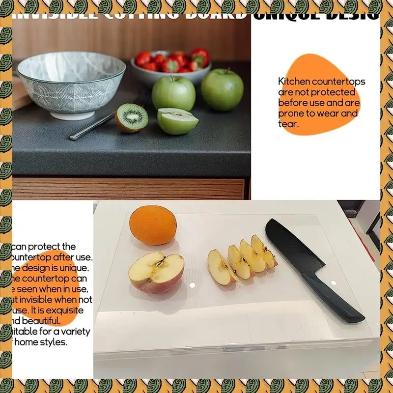 Clear Cutting Board For Kitchen, Acrylic Anti-Slip Cutting Board With Lip For Cut Fruits And Vegetables Various Food
Clear Cutting Board For Kitchen, Acrylic Anti-Slip Cutting Board With Lip For Cut Fruits And Vegetables Various Food