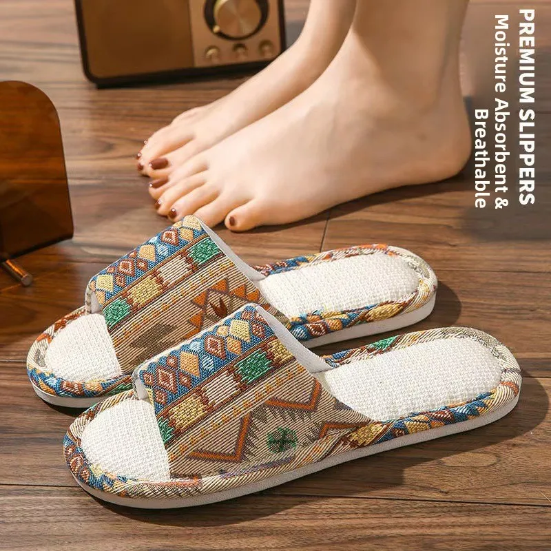 High-End Linen Slippers Unisex Breathable Anti-Slip Thick Bottom Cotton Linen Home Indoor Silent Spring Autumn Summer Slippers
High-End Linen Slippers Unisex Breathable Anti-Slip Thick Bottom Cotton Linen Home Indoor Silent Spring Autumn Summer Slippers