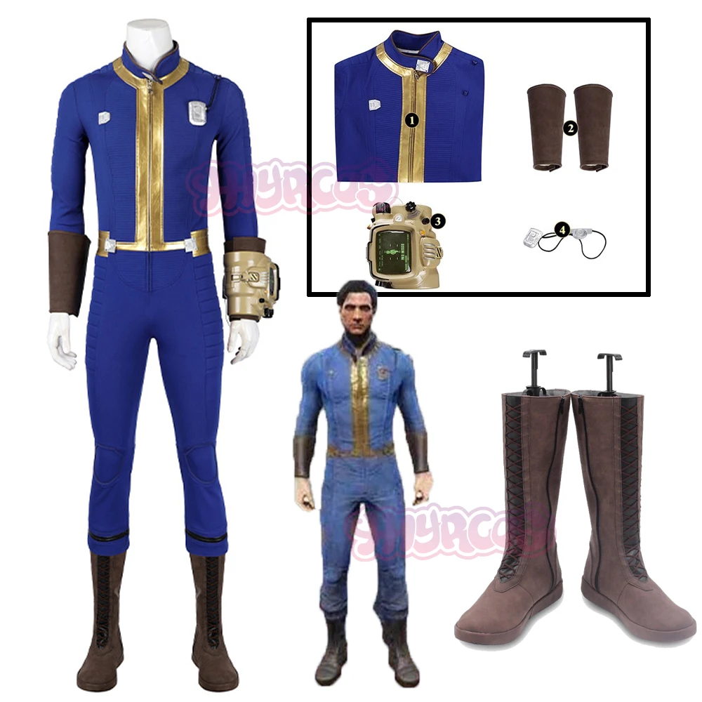 Anime Fall Out Vault 75 Cosplay Costume Bracelet Male Survivor Suit Jumpsuit Blue Uniform Arm Props Halloween Party Woman Men 
Anime Fall Out Vault 75 Cosplay Costume Bracelet Male Survivor Suit Jumpsuit Blue Uniform Arm Props Halloween Party Woman Men