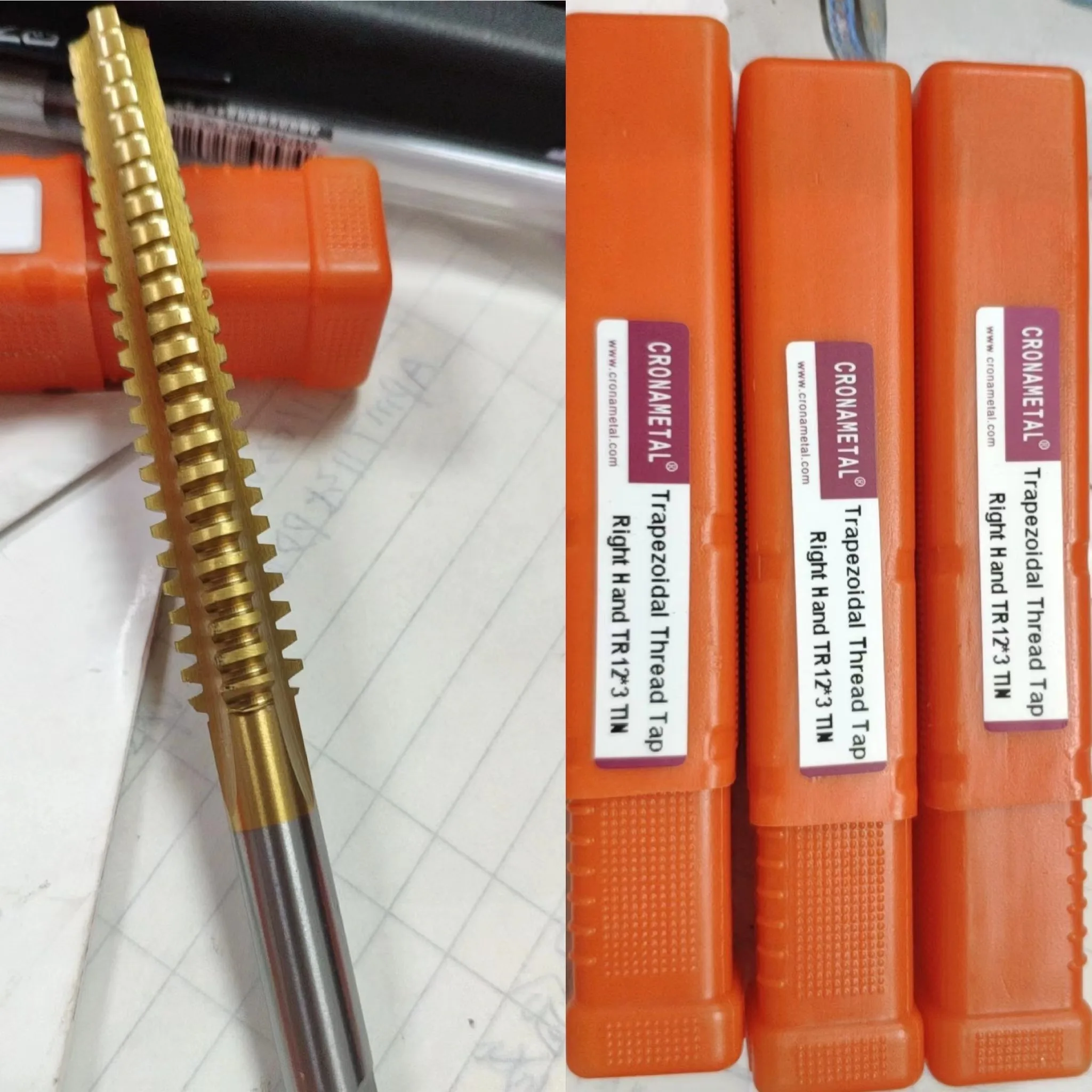 1PC HSS TIN Coating Right Hand Tools TR Metric Machine Screw Tap TR6 TR8 TR10 TR12 TR14 TR16 TR18 TR20 Trapezoidal Thread Tap
1PC HSS TIN Coating Right Hand Tools TR Metric Machine Screw Tap TR6 TR8 TR10 TR12 TR14 TR16 TR18 TR20 Trapezoidal Thread Tap