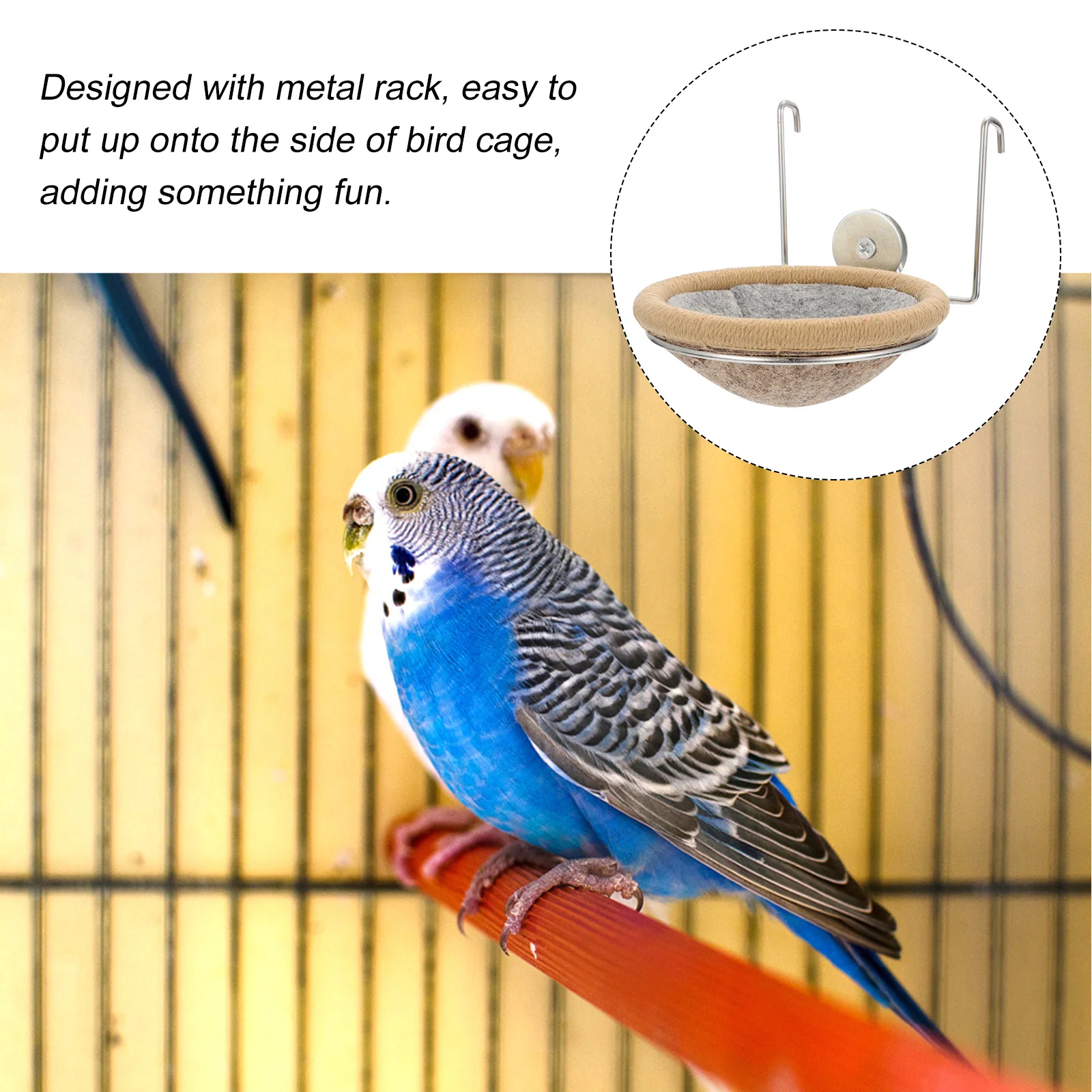 1Set Breeding Hatching Nest for Birds Sturdy Metal Rack Mounted Cotton Rope Nest Bed Suitable Parrot Cage Use Bird Bed Hut
1Set Breeding Hatching Nest for Birds Sturdy Metal Rack Mounted Cotton Rope Nest Bed Suitable Parrot Cage Use Bird Bed Hut