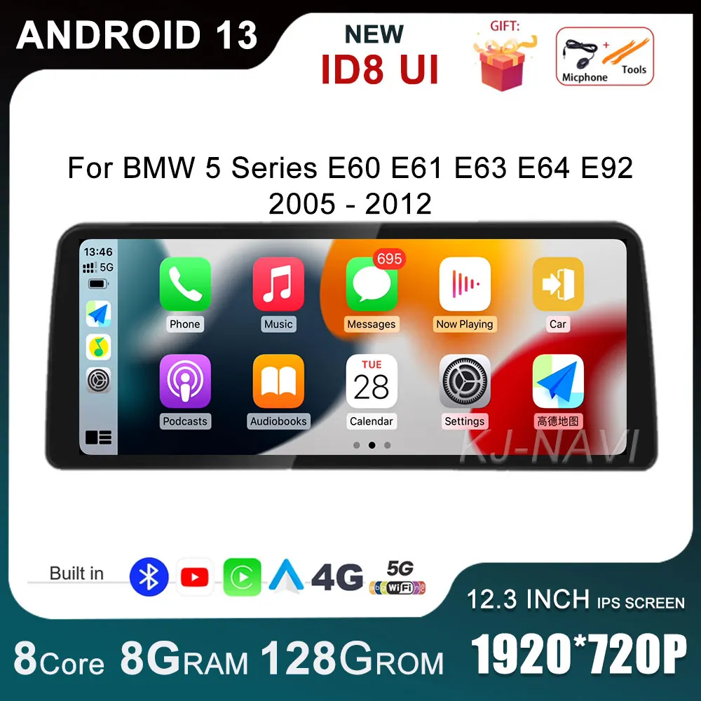 12.3 Inch Android 13 Car Multimedia Player For BMW 5 Series E60 E61 E63 E64 E92 2005 - 2012 CCC CIC System 8G+128G
12.3 Inch Android 13 Car Multimedia Player For BMW 5 Series E60 E61 E63 E64 E92 2005 - 2012 CCC CIC System 8G+128G