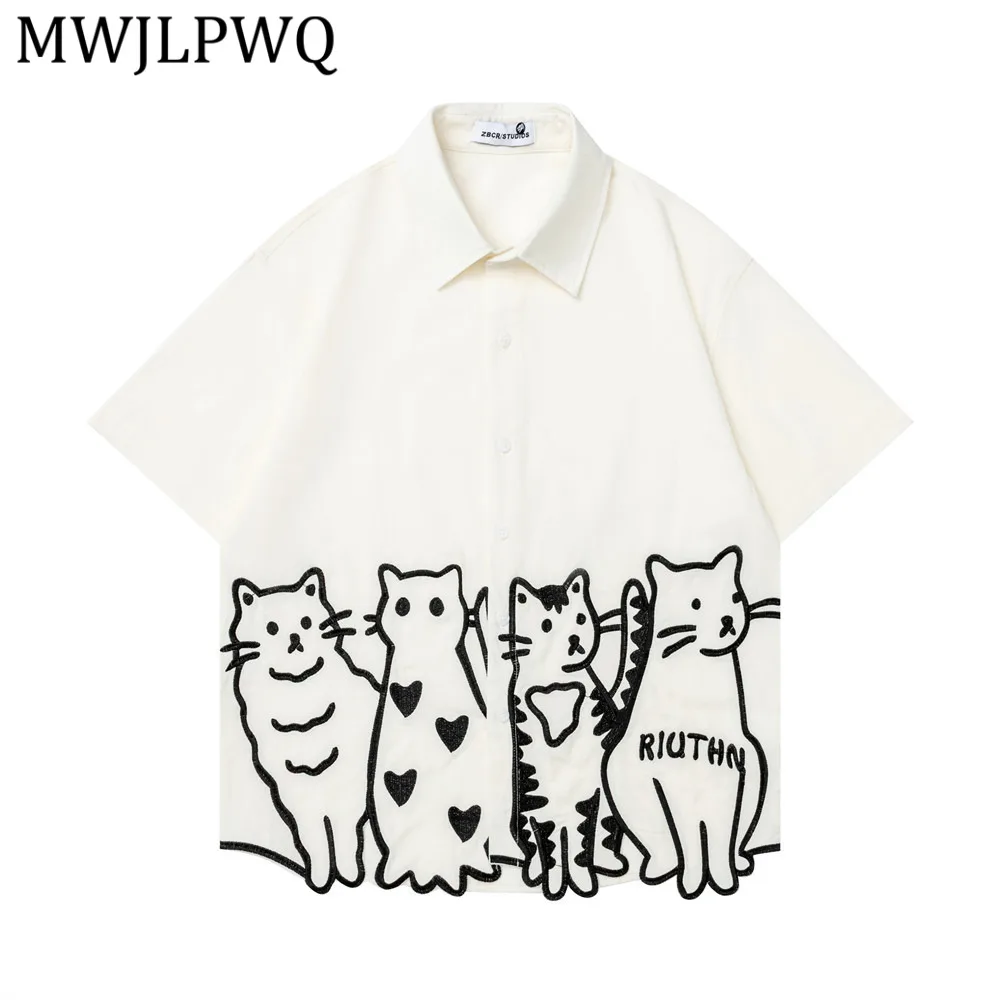 MWJLPWQ Knitter Heavy Embroidery Short-Sleeve Shirt Men's Loose Casual Summer Hip-Hop Trendy Turn-Down Collar Niche Tops 15793
MWJLPWQ Knitter Heavy Embroidery Short-Sleeve Shirt Men's Loose Casual Summer Hip-Hop Trendy Turn-Down Collar Niche Tops 15793