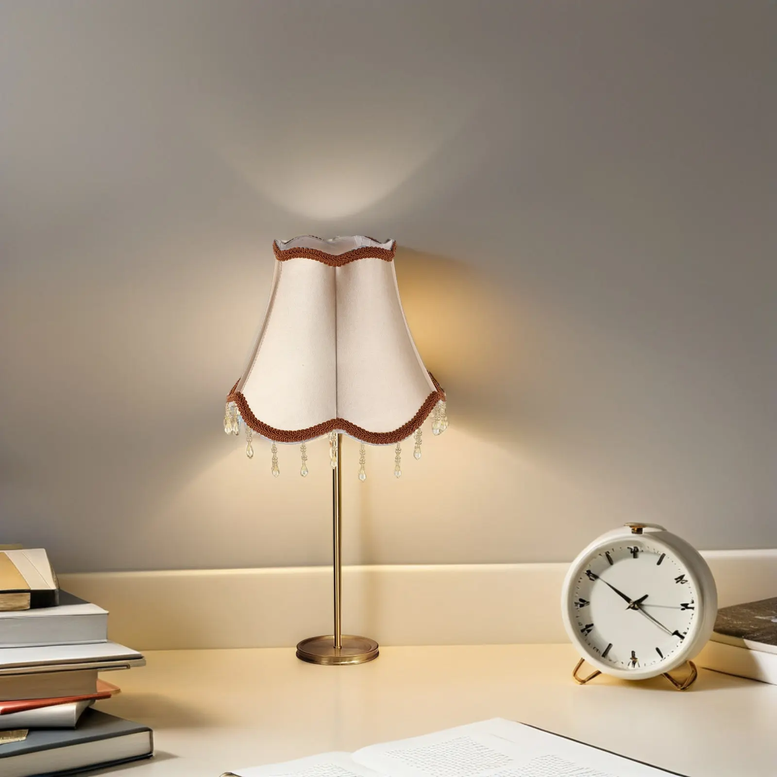 Victorian Style Lamp Shade E27 Beige Fabric Covered with Beads for Table Lamps Small Vintage Look Soft Diffused Light Living
Victorian Style Lamp Shade E27 Beige Fabric Covered with Beads for Table Lamps Small Vintage Look Soft Diffused Light Living