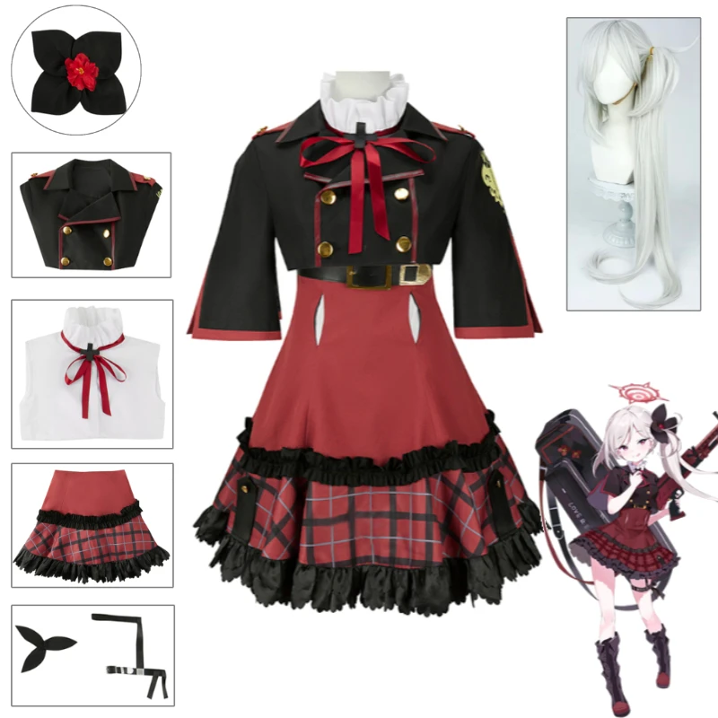 Asagi Mutsuki Cosplay Costume Blue Archive Red Dress Full Set with Fishnet Pantyhose Choker for Women Halloween
Asagi Mutsuki Cosplay Costume Blue Archive Red Dress Full Set with Fishnet Pantyhose Choker for Women Halloween