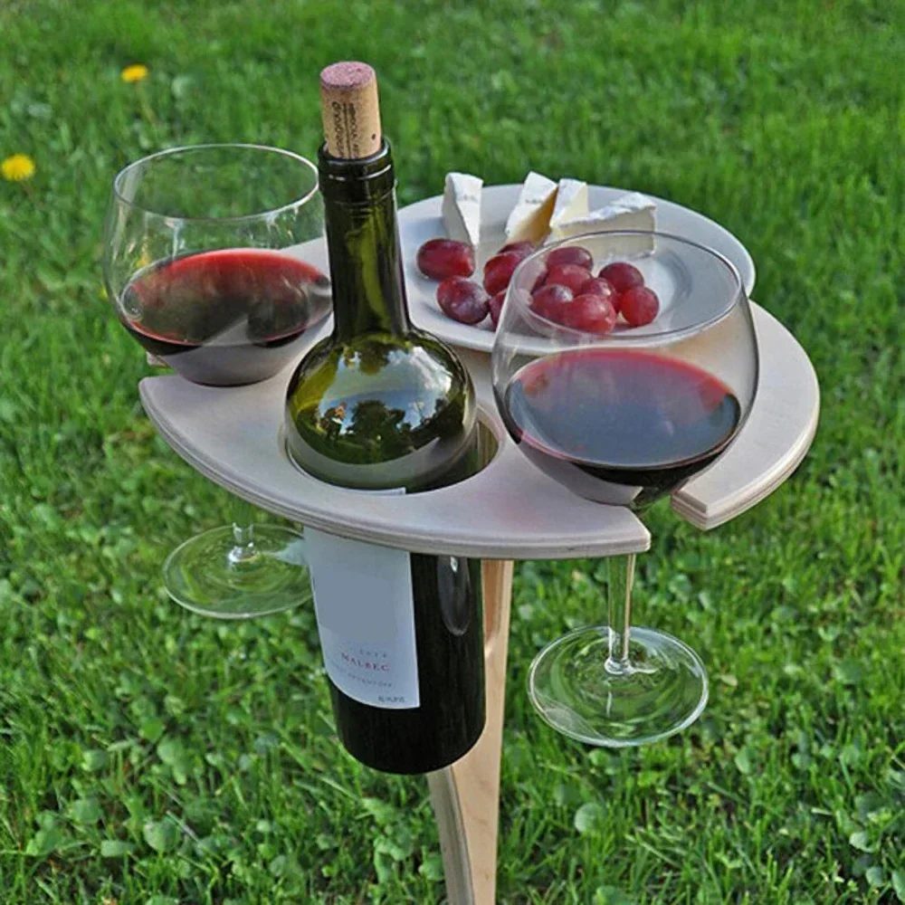 Camping Tables Outdoor Portable Foldable Wine Table Bamboo Round Wine Rack, Small Picnic Table Suitable for Garden, Lawn, Picnic
Camping Tables Outdoor Portable Foldable Wine Table Bamboo Round Wine Rack, Small Picnic Table Suitable for Garden, Lawn, Picnic