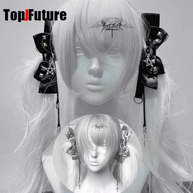 Lolita Y2K girl Harajuku Gothic Original Subculture Punk black Bows star Hair Bag Accessories Ponytails Headbands Hairpin clip
Lolita Y2K girl Harajuku Gothic Original Subculture Punk black Bows star Hair Bag Accessories Ponytails Headbands Hairpin clip