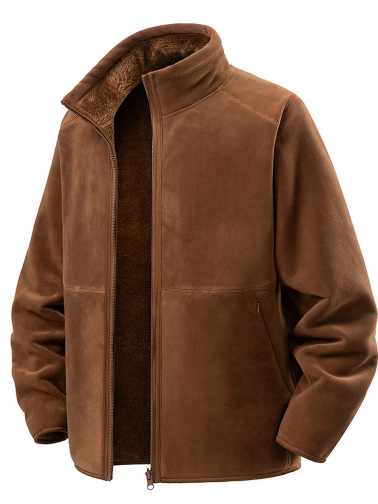 Теплая флисовая куртка свободного кроя с воротником-стойкой, двусторонняя, для мужчин, осень-зима, новый американский стиль
Теплая флисовая куртка свободного кроя с воротником-стойкой, двусторонняя, для мужчин, осень-зима, новый американский стиль