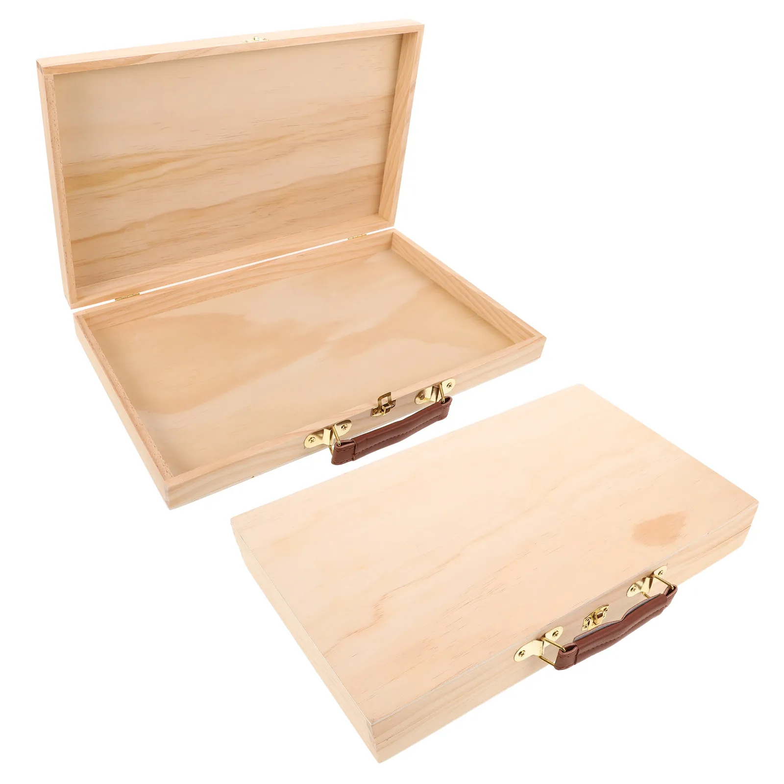 2Pcs Portable Wooden Painting Box Ergonomic Handle Lightweight Art Tool Storage Case for Oil Painting Brushes Pigments Organizer
2Pcs Portable Wooden Painting Box Ergonomic Handle Lightweight Art Tool Storage Case for Oil Painting Brushes Pigments Organizer