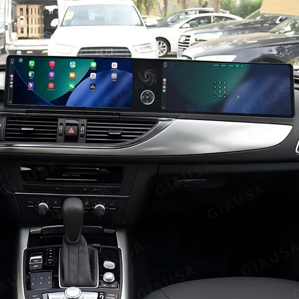 Dual screen CarPlay Android 13 Auto For Audi A6 A6L 2013-2018 Car Multimedia radio Player GPS Navigation Head Unit stereo
Dual screen CarPlay Android 13 Auto For Audi A6 A6L 2013-2018 Car Multimedia radio Player GPS Navigation Head Unit stereo
