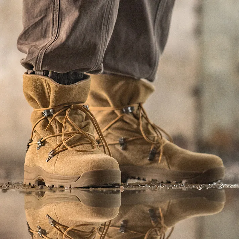 Maden Men's Desert Boots Brown Outdoor High Top Casual oes Retro Sle Lace-Up Rubber Sole round Toe ort Calf Length
Maden Men's Desert Boots Brown Outdoor High Top Casual oes Retro Sle Lace-Up Rubber Sole round Toe ort Calf Length