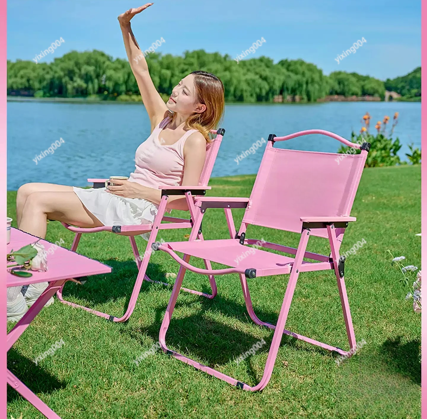 Portable Pink Camping Chair, Multicolor Foldable Heavy Duty Lightweight Design for Outdoor Use
Portable Pink Camping Chair, Multicolor Foldable Heavy Duty Lightweight Design for Outdoor Use