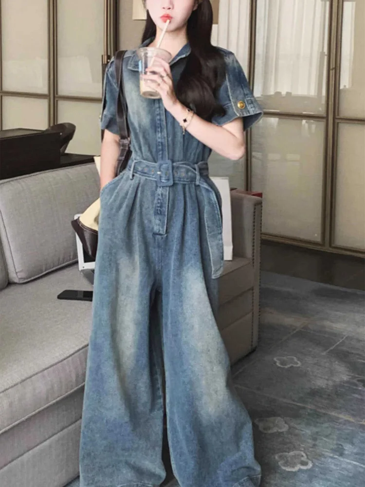 Women Vintage Street Wear Hip Hop Loose WideLeg One Piece Long Sets Jeans Romper New in Summer Overalls Short Sleeve Jumpsuit
Women Vintage Street Wear Hip Hop Loose WideLeg One Piece Long Sets Jeans Romper New in Summer Overalls Short Sleeve Jumpsuit