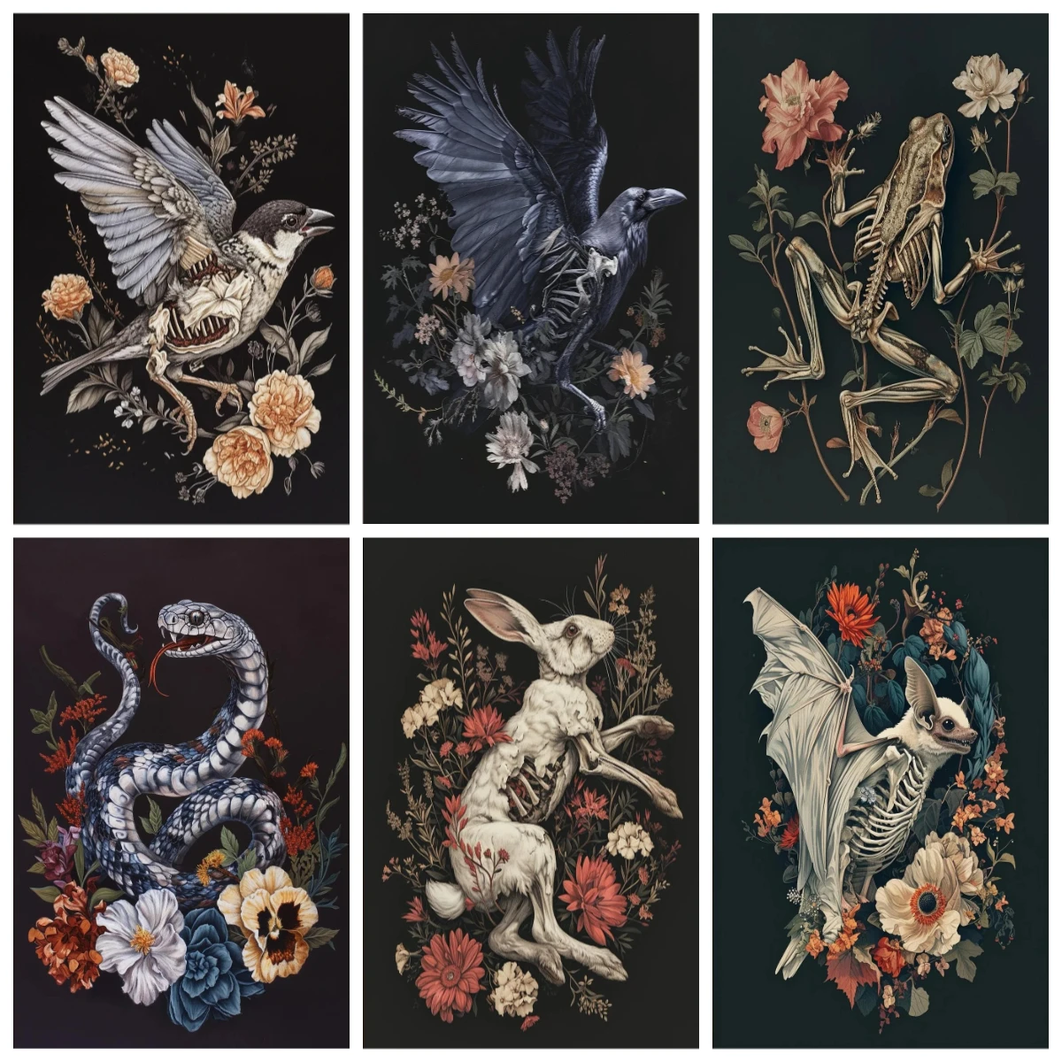 Ужасные цветочные пазлы с изображением скелетов животных, 500 деталей, сложные семейные игры для игровой комнаты, спальни, гостиной
Ужасные цветочные пазлы с изображением скелетов животных, 500 деталей, сложные семейные игры для игровой комнаты, спальни, гостиной