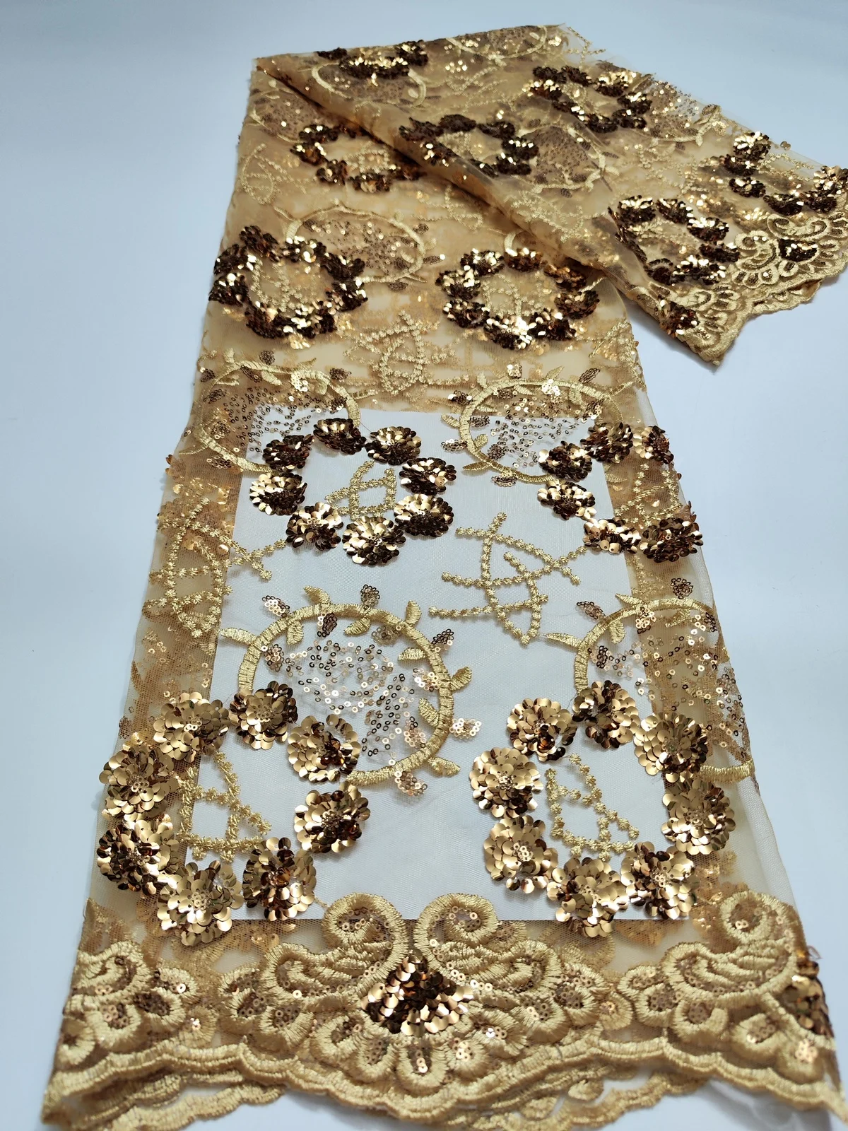 African Lace Fabric 2023 High Quality Sequins Embroidery Nigerian French Tulle Lace Fabric Material For Wedding Dress KLP2304
African Lace Fabric 2023 High Quality Sequins Embroidery Nigerian French Tulle Lace Fabric Material For Wedding Dress KLP2304