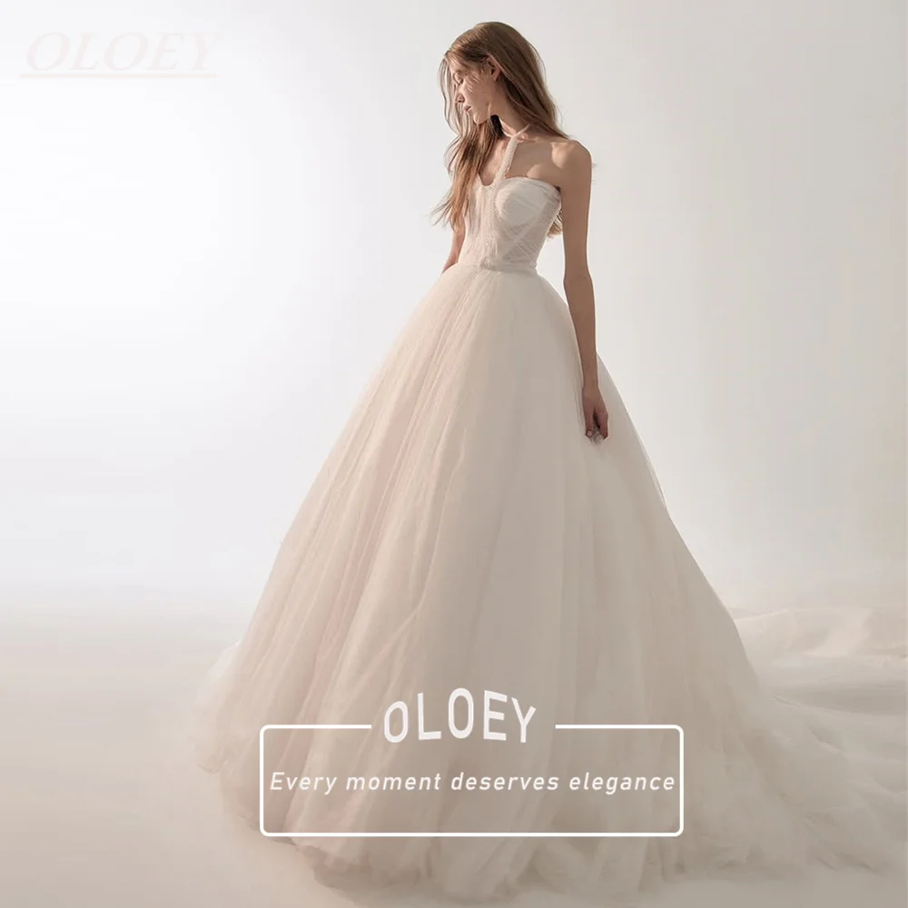 OLOEY Modern Strapless A-line Wedding Dress Pleated Mesh Puffy 2026 Bridal Gown with Laceing Customized Robe De Mariage
OLOEY Modern Strapless A-line Wedding Dress Pleated Mesh Puffy 2026 Bridal Gown with Laceing Customized Robe De Mariage