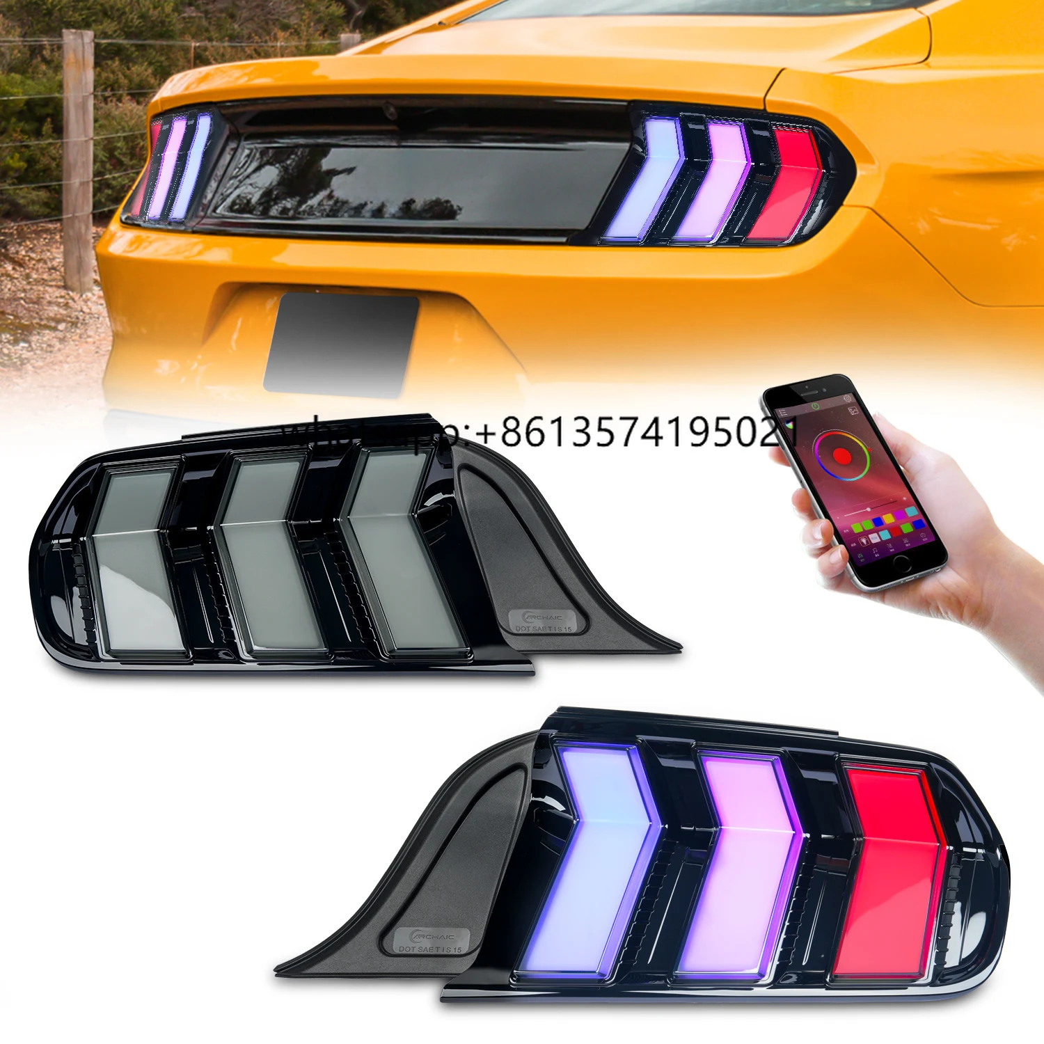 Archaic RGB Taillights for 6th Ford Mustang Car Lamp 2015 - 2023 Taillight Back Lights with Dynamic Sequential Turn Rear Light
Archaic RGB Taillights for 6th Ford Mustang Car Lamp 2015 - 2023 Taillight Back Lights with Dynamic Sequential Turn Rear Light