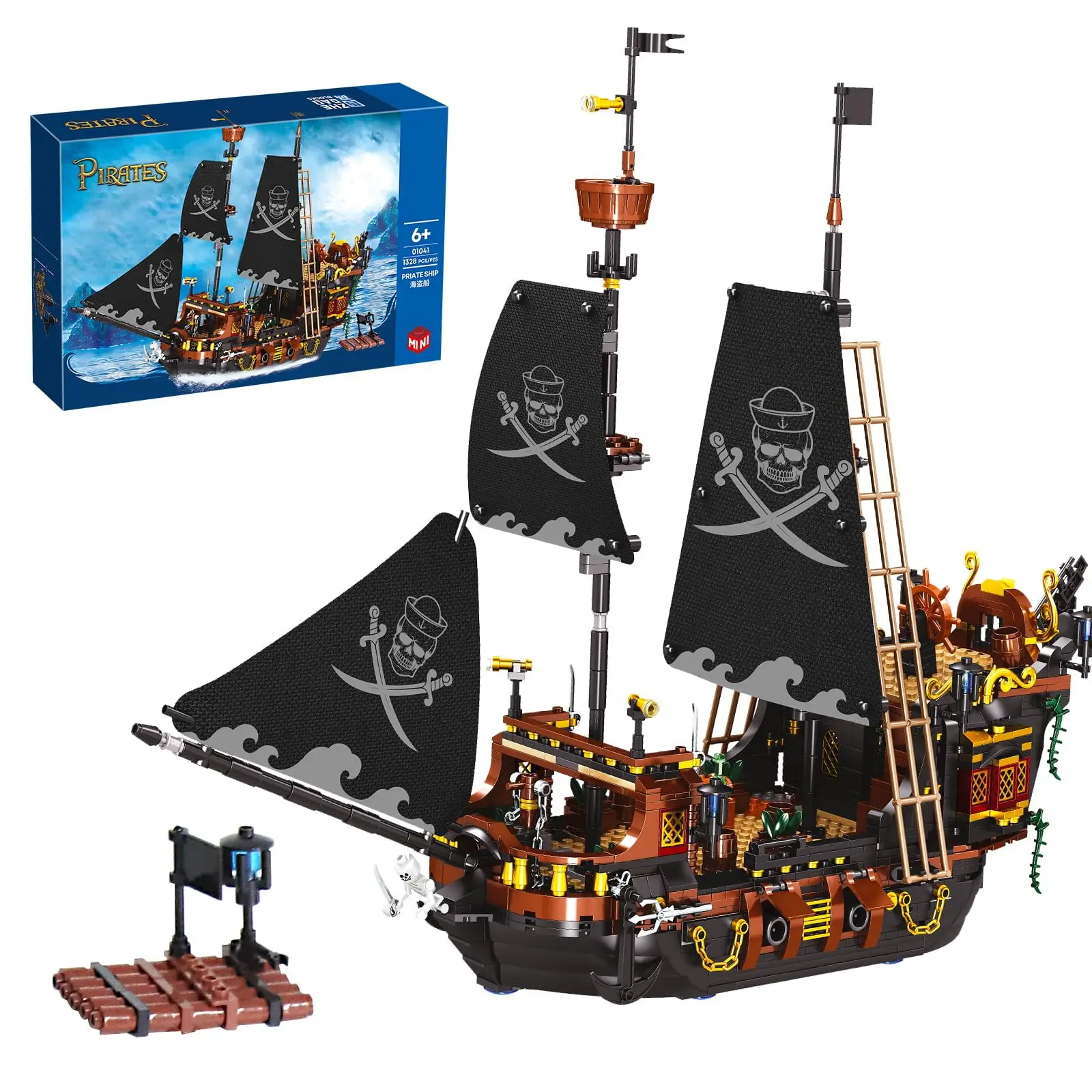 Pirate Ship Mini Collage Set, 1328 Display Ship Sailboat Models, Stem Creative Building Block Toys, Christmas and Birthday Gifts
Pirate Ship Mini Collage Set, 1328 Display Ship Sailboat Models, Stem Creative Building Block Toys, Christmas and Birthday Gifts