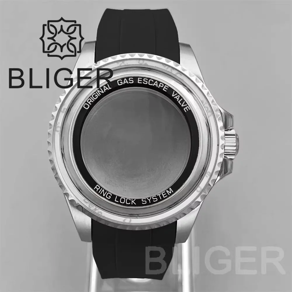 BLIGER 43mm Silver Gig SEA Homage Watch Case With Rubber Strap Sapphire Glass Suitable For NH34 NH35 ETA2824 PT5000 Watch Parts
BLIGER 43mm Silver Gig SEA Homage Watch Case With Rubber Strap Sapphire Glass Suitable For NH34 NH35 ETA2824 PT5000 Watch Parts