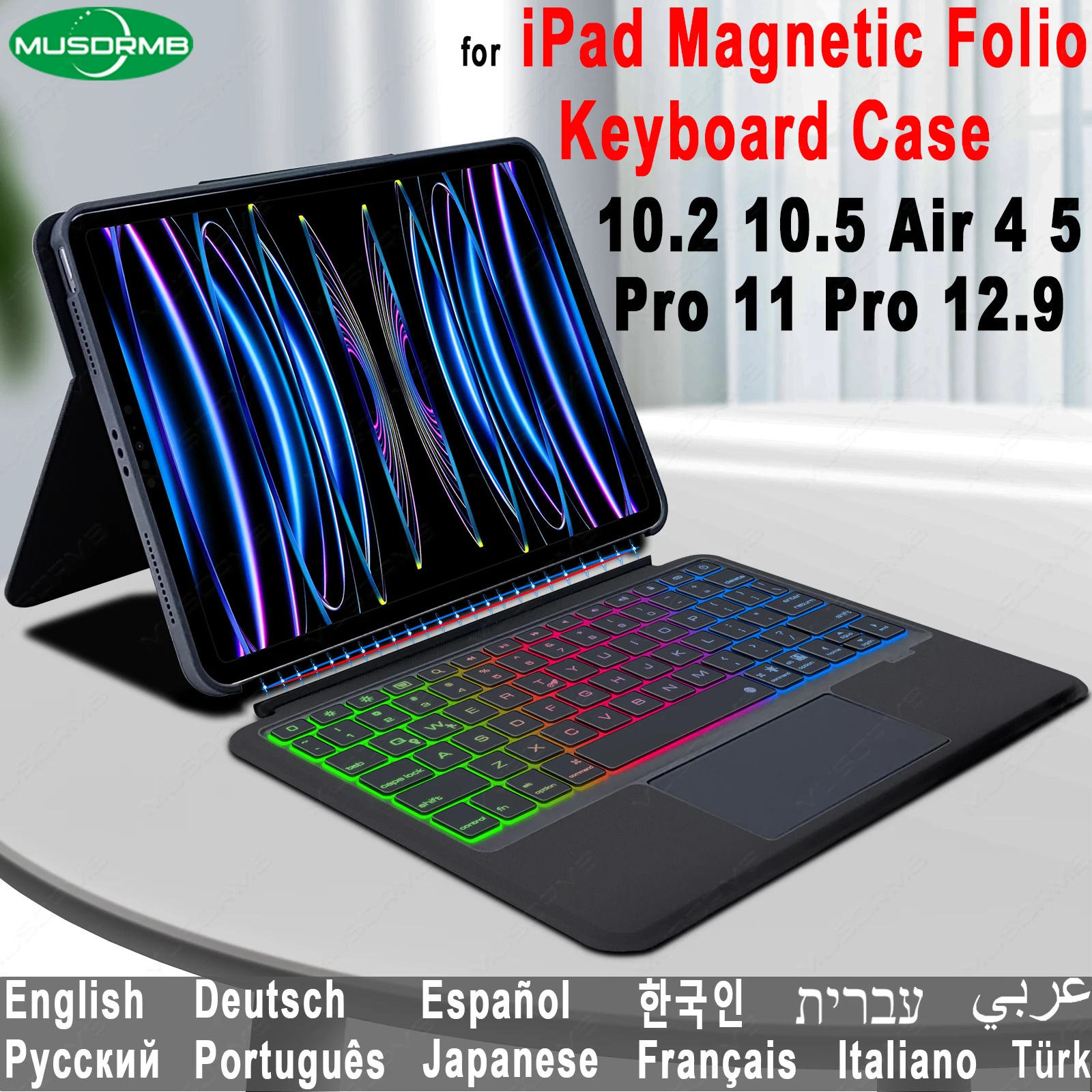 Фонарь Magic Folio для iPad Pro 11 12,9 2022 2021 2020 2018 Air 5th 4th 3rd 10,5 10,2 7th 8th 9th тачпад Съемная клавиатура
Фонарь Magic Folio для iPad Pro 11 12,9 2022 2021 2020 2018 Air 5th 4th 3rd 10,5 10,2 7th 8th 9th тачпад Съемная клавиатура