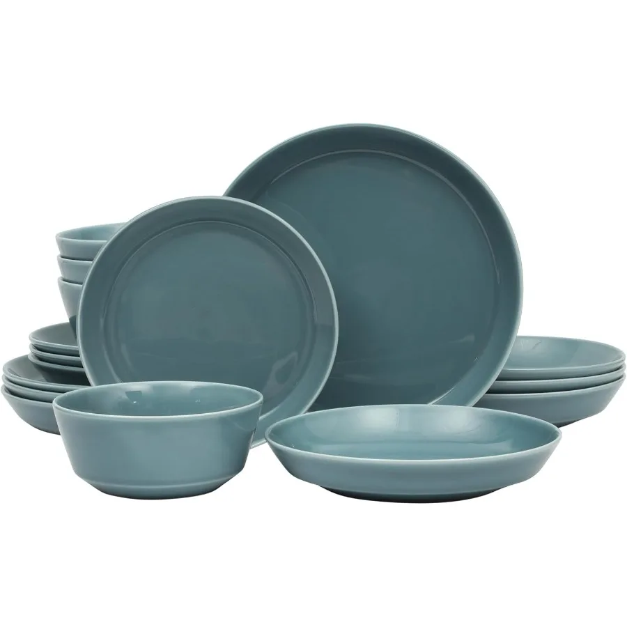 Summer Shades 16 Piece Plates and Bowls Dishes Service for 4 Porcelain Dinnerware Set - Blue
Summer Shades 16 Piece Plates and Bowls Dishes Service for 4 Porcelain Dinnerware Set - Blue
