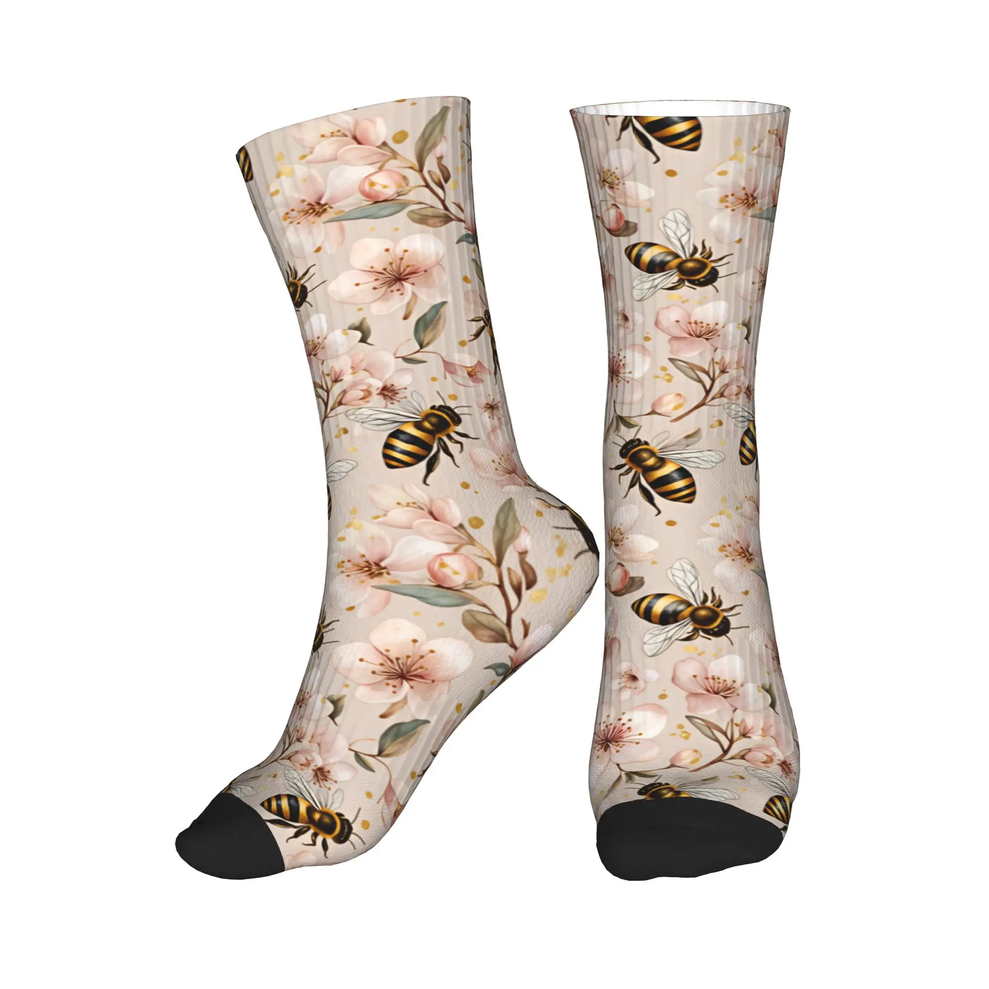 Cute Print Watercolor Bumble Bee & Cherry Blossom Pattern Socks for Men Women Stretchy Summer Autumn Winter Crew Socks
Cute Print Watercolor Bumble Bee & Cherry Blossom Pattern Socks for Men Women Stretchy Summer Autumn Winter Crew Socks
