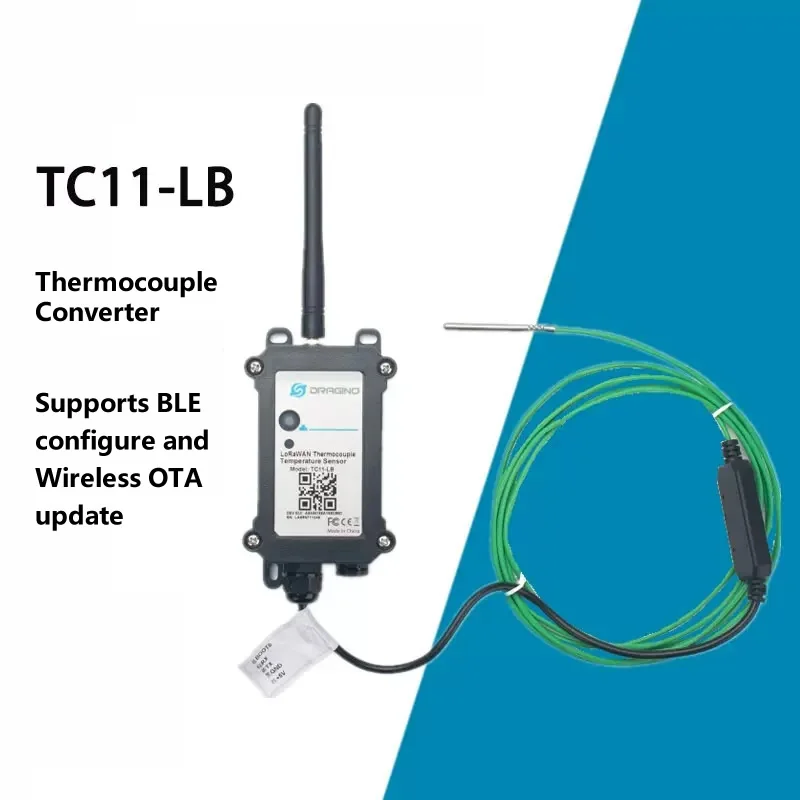 TC11-LB LoRaWAN преобразователь термопары поддерживает BLE настройки, а беспроводное обновление OTA поддерживает функцию передачи данных
TC11-LB LoRaWAN преобразователь термопары поддерживает BLE настройки, а беспроводное обновление OTA поддерживает функцию передачи данных