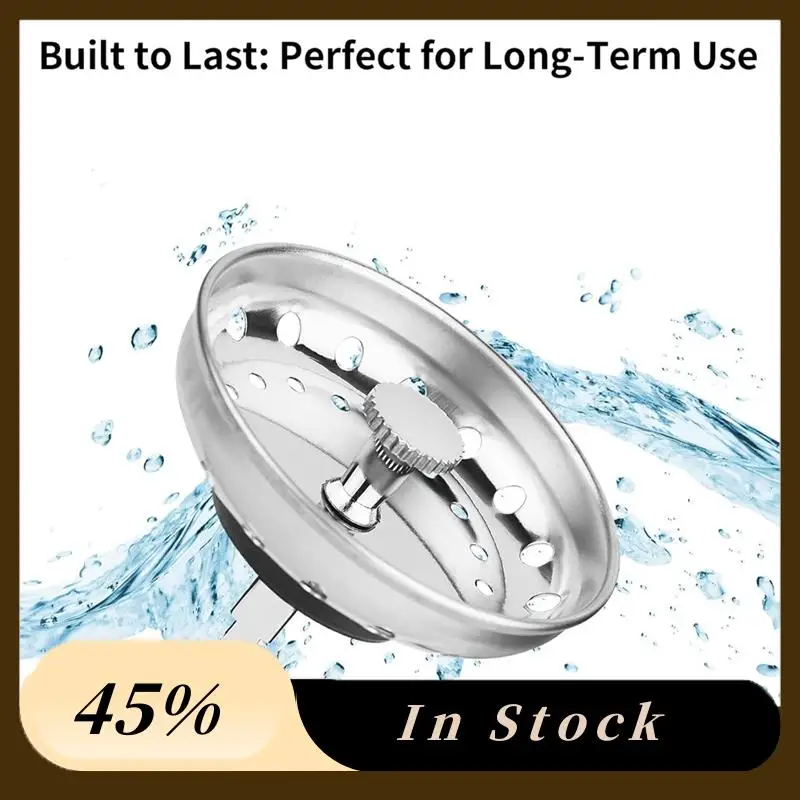 A60Z Top 2PCS Kitchen Sink Drain Strainer Sink Stopper Combo For Standard 3-1/2 Inch Drain, Stainless Steel Sink Strainer Basket
A60Z Top 2PCS Kitchen Sink Drain Strainer Sink Stopper Combo For Standard 3-1/2 Inch Drain, Stainless Steel Sink Strainer Basket