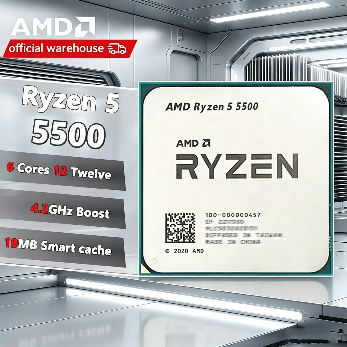 AMD Ryzen 5 5500 R5 5500 3.6GHz 6-Core 12-Thread NEW Gaming Processor Socket AM4 DDR4 L3=16M 65W 7NM but without fan
AMD Ryzen 5 5500 R5 5500 3.6GHz 6-Core 12-Thread NEW Gaming Processor Socket AM4 DDR4 L3=16M 65W 7NM but without fan