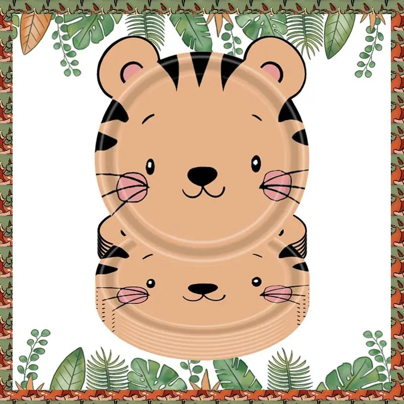 ABLQ Jungle Animal Theme Paper Plate Animal Disposable Plates Cutlery Set For Wild Animal Theme Baby Baptism
ABLQ Jungle Animal Theme Paper Plate Animal Disposable Plates Cutlery Set For Wild Animal Theme Baby Baptism