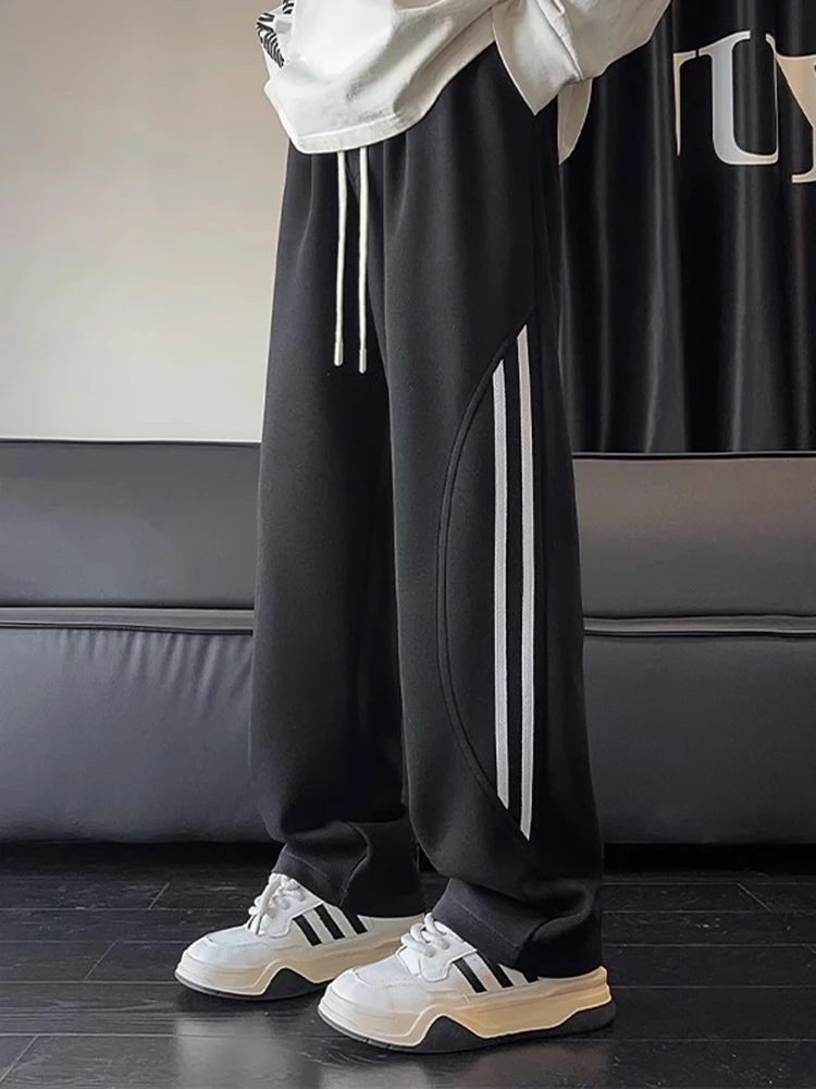 Trendy Youth Casual Pants Men's Spring Autumn Loose Straight Leg Wide Leg Pants Stripe Splicing Sports Leisure Long Trousers
Trendy Youth Casual Pants Men's Spring Autumn Loose Straight Leg Wide Leg Pants Stripe Splicing Sports Leisure Long Trousers