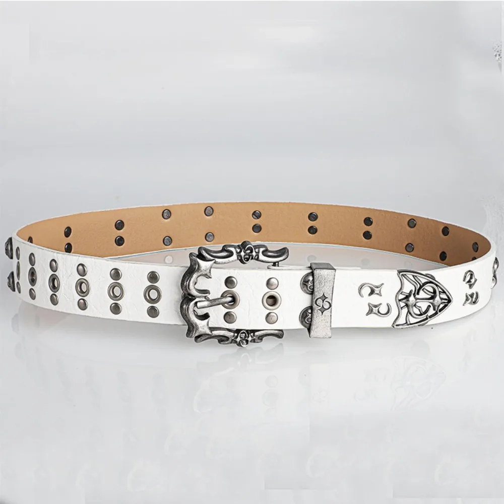 Винтажный черный панк-готический пояс с заклепками, градиентный металлический пояс с имитацией коровы, шикарный пояс из искусственной кожи, джинсовое украшение
Винтажный черный панк-готический пояс с заклепками, градиентный металлический пояс с имитацией коровы, шикарный пояс из искусственной кожи, джинсовое украшение
