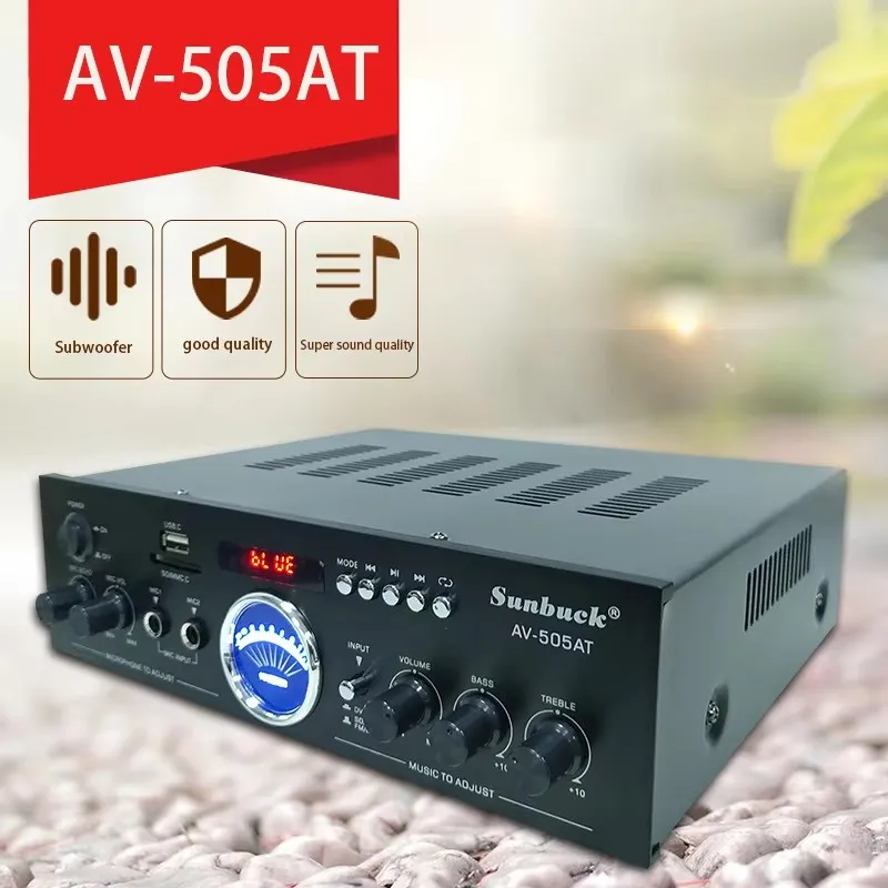 AV-505AT 300W 220V 2.0 Channel High-power Home Theater Stage Bluetooth Power Amplifier HIFI Radio Fixed Resistance
AV-505AT 300W 220V 2.0 Channel High-power Home Theater Stage Bluetooth Power Amplifier HIFI Radio Fixed Resistance