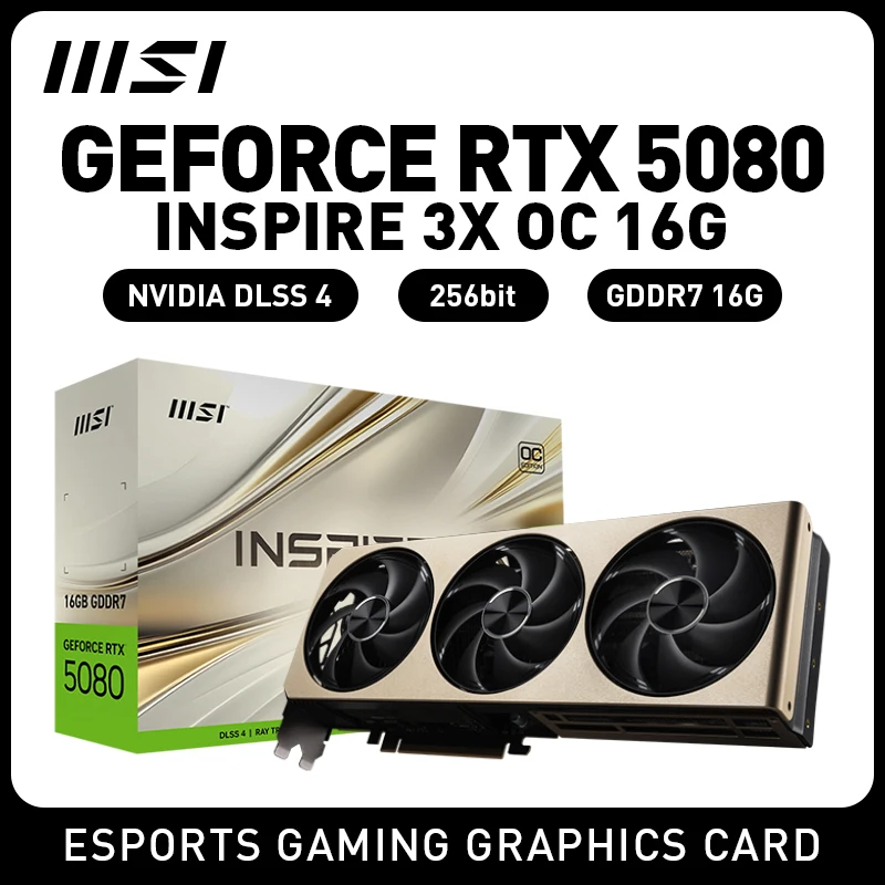 MSI RTX5080 16G INSPIRE 3X OC GDDR7 256 бит настольная киберспортивная игра профессиональная видеокарта независимая видеокарта видеокарта
MSI RTX5080 16G INSPIRE 3X OC GDDR7 256 бит настольная киберспортивная игра профессиональная видеокарта независимая видеокарта видеокарта
