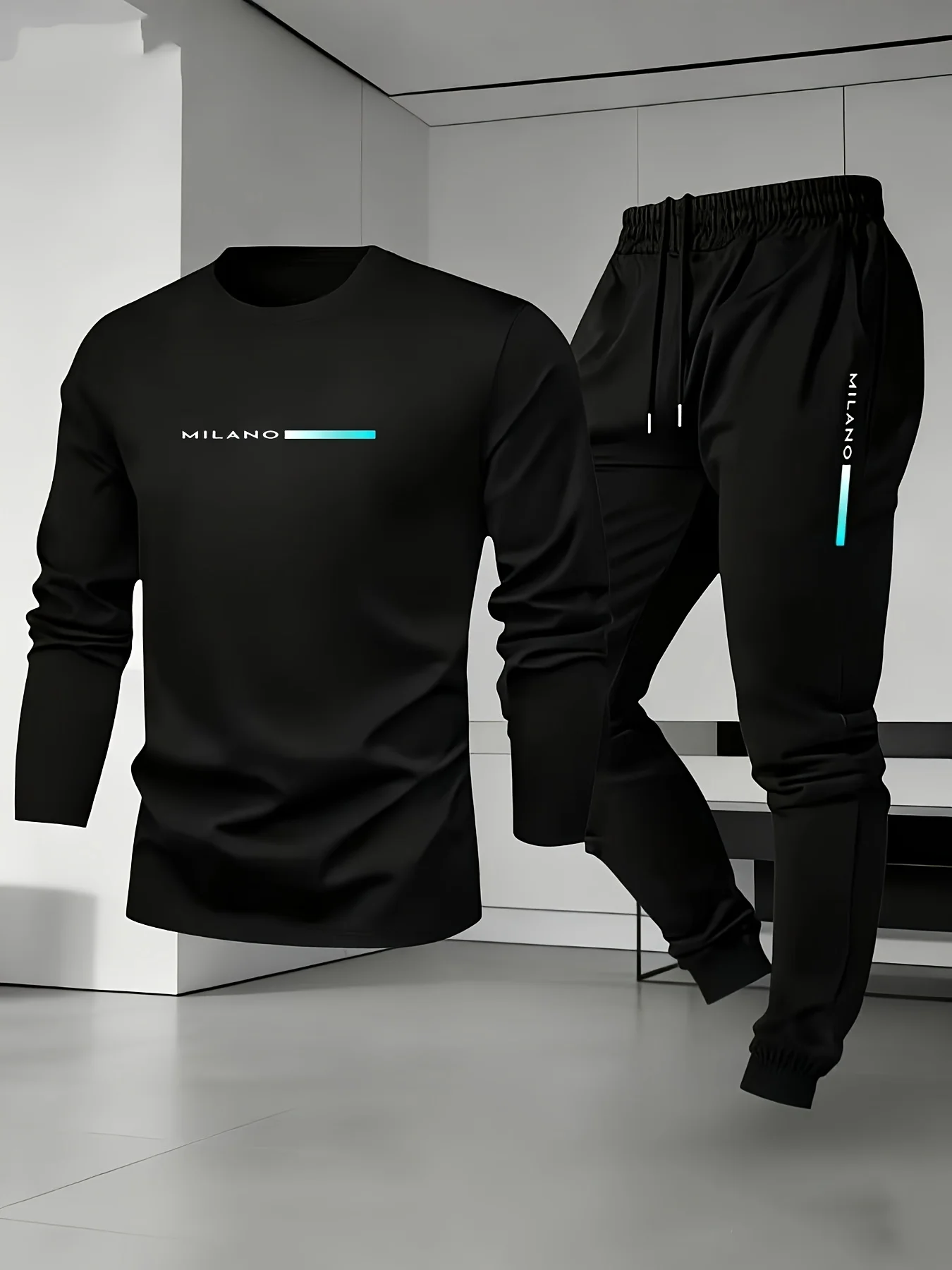 New Men's Sports and Comfortable Casual 2-piece Set Long Sleeved T-shirt Long Pants Minimalist Style Letter Print Holiday Gift
New Men's Sports and Comfortable Casual 2-piece Set Long Sleeved T-shirt Long Pants Minimalist Style Letter Print Holiday Gift